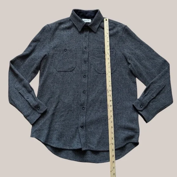 Taylor Stitch The Service Shirt Ash Melange Wool - Picture 6 of 8